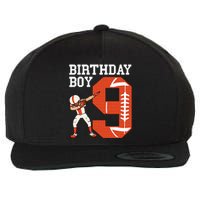 9 Years Old Boy Football Player 9th Football Birthday Wool Snapback Cap