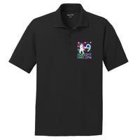 9 Years Old Unicorn Flossing 9th Birthday Girl Unicorn Party PosiCharge RacerMesh Polo