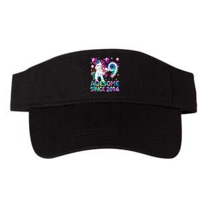 9 Years Old Unicorn Flossing 9th Birthday Girl Unicorn Party Valucap Bio-Washed Visor