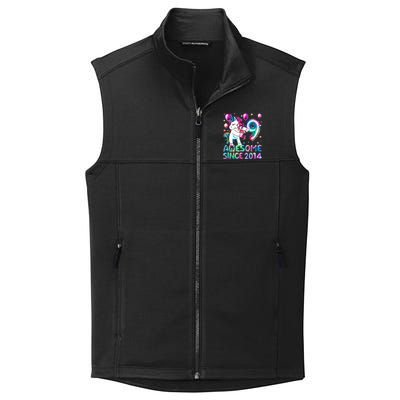 9 Years Old Unicorn Flossing 9th Birthday Girl Unicorn Party Collective Smooth Fleece Vest