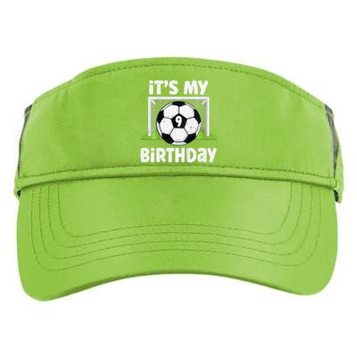 9 Years Old Soccer 9th Birthday Player Bday Party Adult Drive Performance Visor