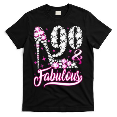 90 Years Old Gifts 90 & Fabulous 90th Birthday Pink Diamond T-Shirt