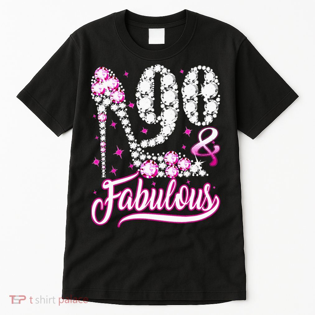 90 Years Old Gifts 90 & Fabulous 90th Birthday Pink Diamond Tall T-Shirt