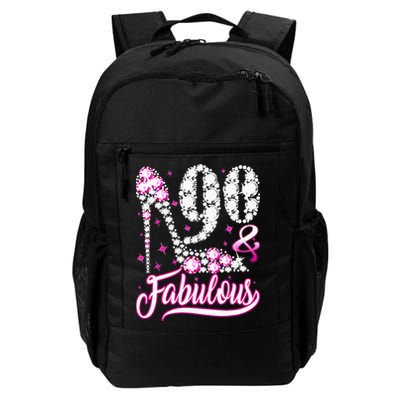 90 Years Old Gifts 90 & Fabulous 90th Birthday Pink Diamond Backpack