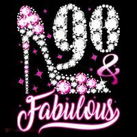 90 Years Old Gifts 90 & Fabulous 90th Birthday Pink Diamond Flatbill Hat