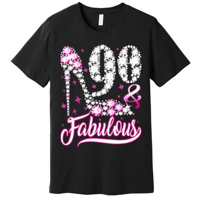 90 Years Old Gifts 90 & Fabulous 90th Birthday Pink Diamond Premium T-Shirt
