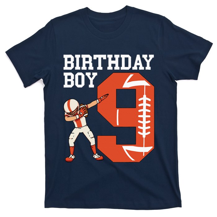 9 Years Old Football Player 9th Football Birthday T-Shirt