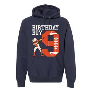 9 Years Old Football Player 9th Football Birthday Premium Hoodie