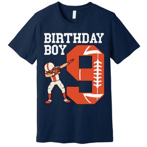 9 Years Old Football Player 9th Football Birthday Premium T-Shirt