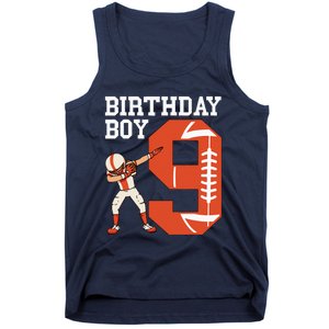 9 Years Old Football Player 9th Football Birthday Tank Top