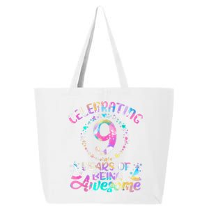 9 Years Of Being Awesome 9 Years Old 9th Birthday Tie Dye 25L Jumbo Tote