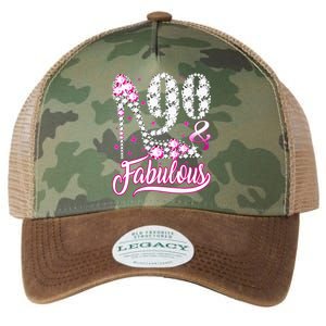 90 Years Old Gifts 90 & Fabulous 90th Birthday Pink Diamond Legacy Tie Dye Trucker Hat