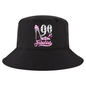 90 Years Old Gifts 90 & Fabulous 90th Birthday Pink Diamond Cool Comfort Performance Bucket Hat