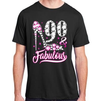 90 Years Old Gifts 90 & Fabulous 90th Birthday Pink Diamond Adult ChromaSoft Performance T-Shirt