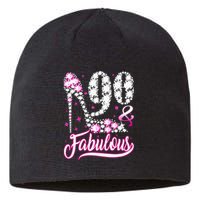 90 Years Old Gifts 90 & Fabulous 90th Birthday Pink Diamond Sustainable Beanie