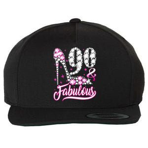 90 Years Old Gifts 90 & Fabulous 90th Birthday Pink Diamond Wool Snapback Cap