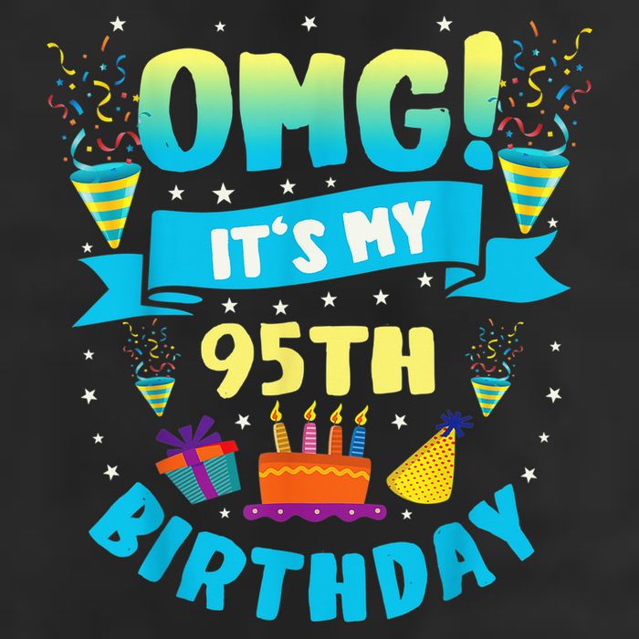 95 Year Old OMG It'S My 95th Birthday Adult Drive Performance Visor