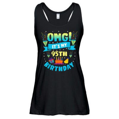95 Year Old OMG It'S My 95th Birthday Ladies Essential Flowy Tank