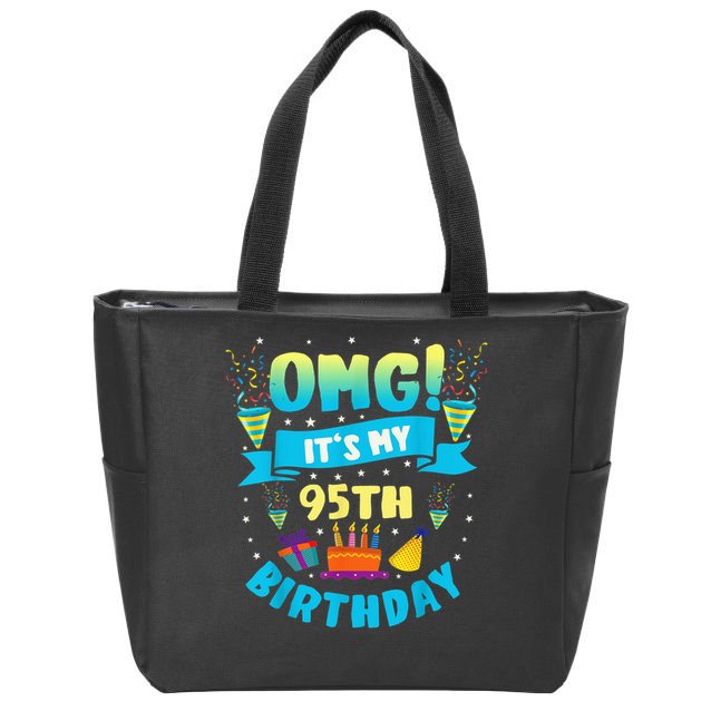 95 Year Old OMG It'S My 95th Birthday Zip Tote Bag