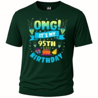 95 Year Old OMG It'S My 95th Birthday Cooling Performance Crew T-Shirt