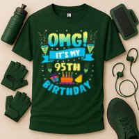 95 Year Old OMG It'S My 95th Birthday Cooling Performance Crew T-Shirt