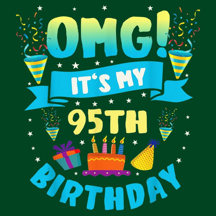 95 Year Old OMG It'S My 95th Birthday Cooling Performance Crew T-Shirt
