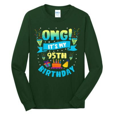 95 Year Old OMG It'S My 95th Birthday Tall Long Sleeve T-Shirt