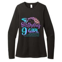 9 Year Old Gift Mermaid Tail 9th Birthday Daughter Womens CVC Long Sleeve Shirt