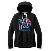 9 Year Old Gift Mermaid Tail 9th Birthday Daughter Women's Fleece Hoodie