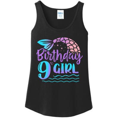 9 Year Old Gift Mermaid Tail 9th Birthday Daughter Ladies Essential Tank