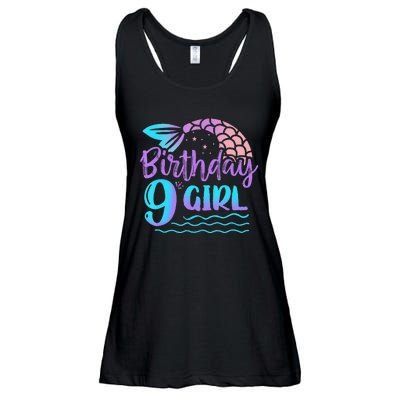 9 Year Old Gift Mermaid Tail 9th Birthday Daughter Ladies Essential Flowy Tank