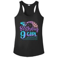 9 Year Old Gift Mermaid Tail 9th Birthday Daughter Ladies PosiCharge Competitor Racerback Tank