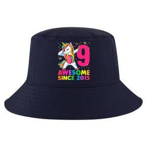 9 Years Old Unicorn Dabbing 9th Birthday Girl Unicorn Party Cool Comfort Performance Bucket Hat