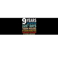 9 Years Old 9th Birthday Gifts Vintage 108 Months Bumper Sticker