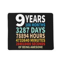 9 Years Old 9th Birthday Gifts Vintage 108 Months Mousepad