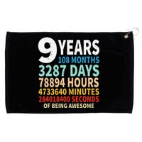 9 Years Old 9th Birthday Gifts Vintage 108 Months Grommeted Golf Towel