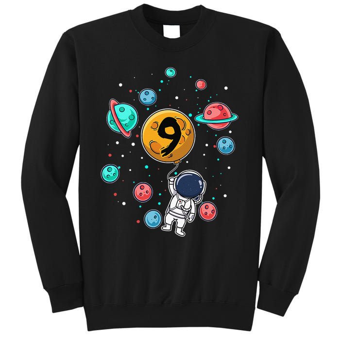 9 Years Old Birthday Gifts Astronaut 9th Birthday Sweatshirt