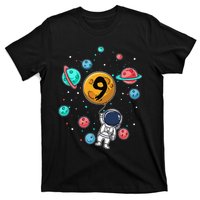 9 Years Old Birthday Gifts Astronaut 9th Birthday T-Shirt