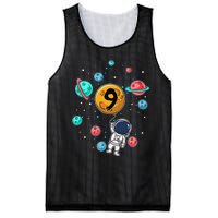 9 Years Old Birthday Gifts Astronaut 9th Birthday Mesh Reversible Basketball Jersey Tank