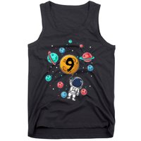 9 Years Old Birthday Gifts Astronaut 9th Birthday Tank Top