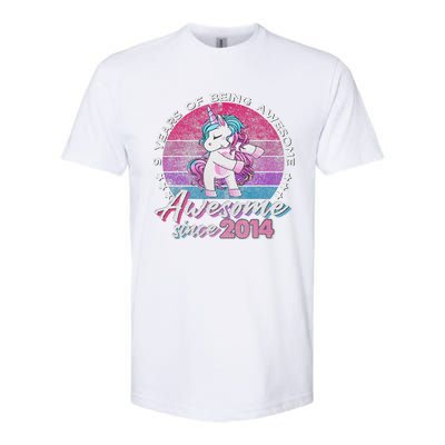 9 Years Old Flossing Unicorn Gifts 9th Birthday Party Softstyle® CVC T-Shirt