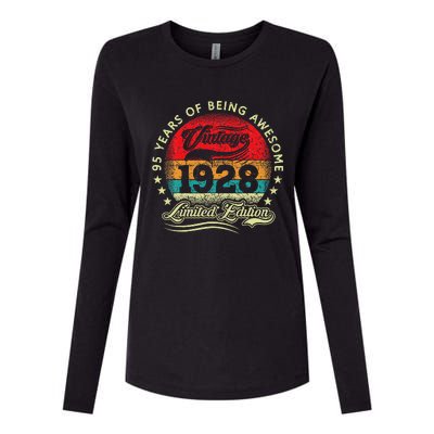 95 Year Old Gifts Vintage 1928 Limited Edition 95th Birthday Womens Cotton Relaxed Long Sleeve T-Shirt