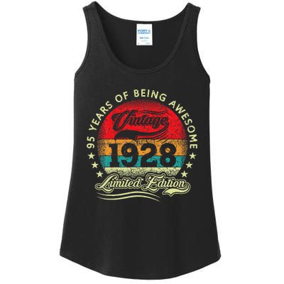 95 Year Old Gifts Vintage 1928 Limited Edition 95th Birthday Ladies Essential Tank