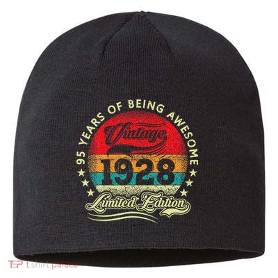 95 Year Old Gifts Vintage 1928 Limited Edition 95th Birthday Sustainable Beanie