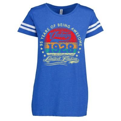 95 Year Old Gifts Vintage 1928 Limited Edition 95th Birthday Enza Ladies Jersey Football T-Shirt