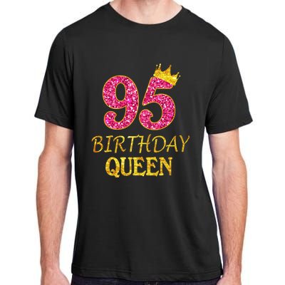 95 Years Old Birthday Present Queen Girl Shirt 95th Birthday Present Pink Adult ChromaSoft Performance T-Shirt