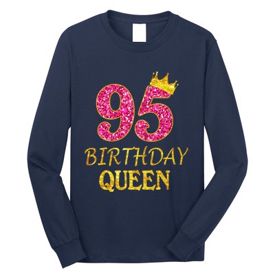 95 Years Old Birthday Present Queen Girl Shirt 95th Birthday Present Pink Long Sleeve Shirt