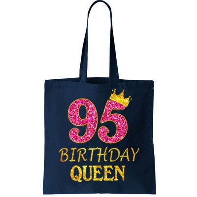 95 Years Old Birthday Present Queen Girl Shirt 95th Birthday Present Pink Tote Bag