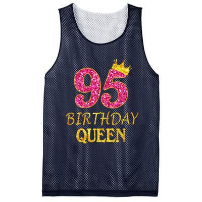 95 Years Old Birthday Present Queen Girl Shirt 95th Birthday Present Pink Mesh Reversible Basketball Jersey Tank