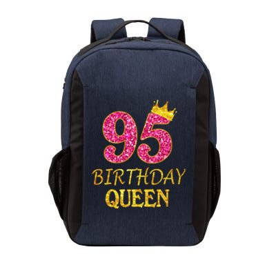 95 Years Old Birthday Present Queen Girl Shirt 95th Birthday Present Pink Vector Backpack